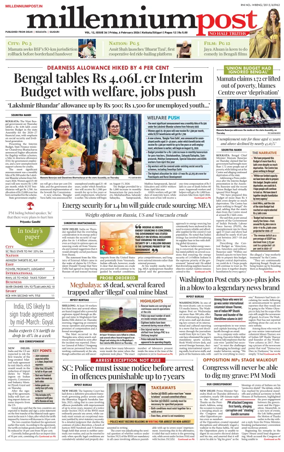 Cover of Millennium Post (Kolkata)