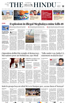 Cover of The Hindu - International