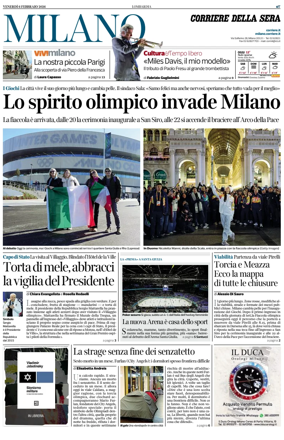 Cover of Corriere della Sera (Milano)