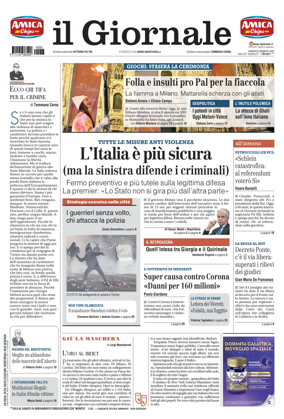 Cover of Il Giornale (Italy)
