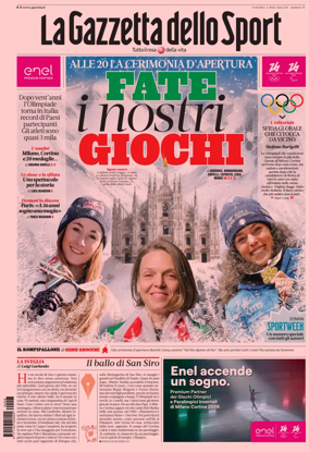 Cover of La Gazzetta dello Sport