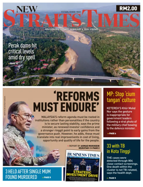 Cover of New Straits Times