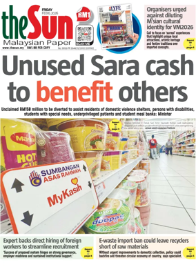 Cover of The Sun (Malaysia)