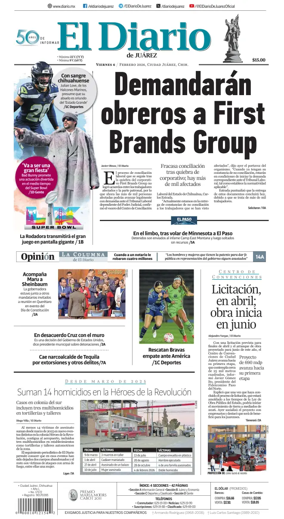 Cover of El Diario de Juarez