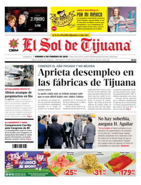 Cover of El Sol de Tijuana