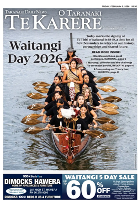 Cover of Taranaki Daily News