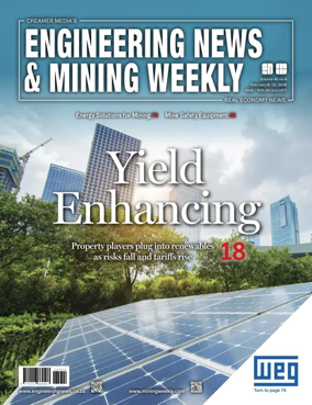 Cover of Engineering News and Mining Weekly