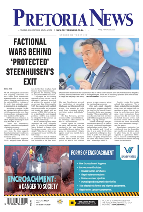 Cover of Pretoria News