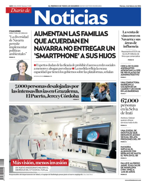 Cover of Diario de Noticias (Spain)