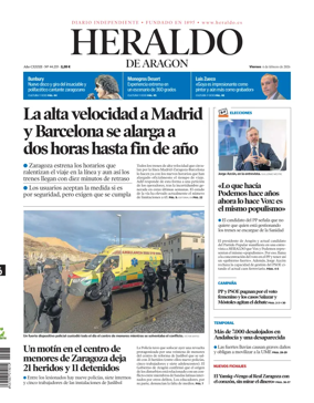 Cover of Heraldo de Aragon