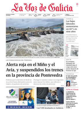 Cover of La Voz de Galicia (A Coruna)