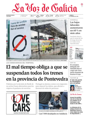 Cover of La Voz de Galicia (Arousa)