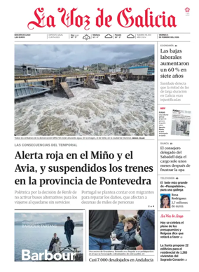 Cover of La Voz de Galicia (Lugo)