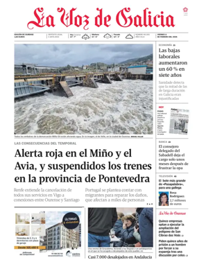 Cover of La Voz de Galicia (Ourense)