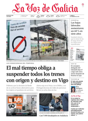 Cover of La Voz de Galicia (Vigo)
