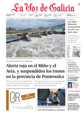 Cover of La Voz de Galicia (Viveiro)