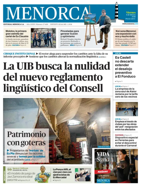 Cover of Menorca Diario Insular