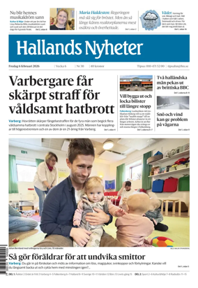 Cover of Hallands Nyheter