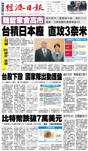 Cover of Economic Daily News (Taiwan)
