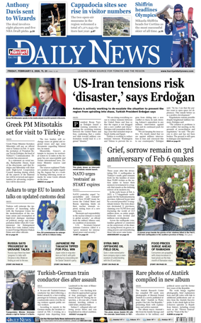 Cover of Hurriyet Daily News & Economic Review