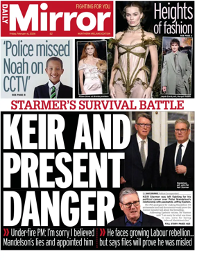 Cover of Daily Mirror (Northern Ireland)