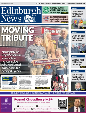 Cover of Edinburgh Evening News