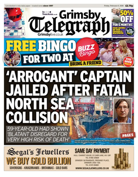 Cover of Grimsby Telegraph