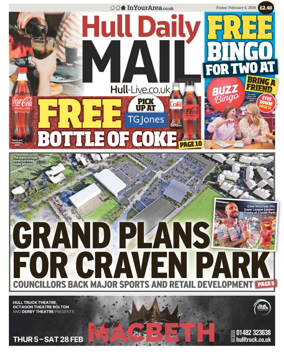 Cover of Hull Daily Mail