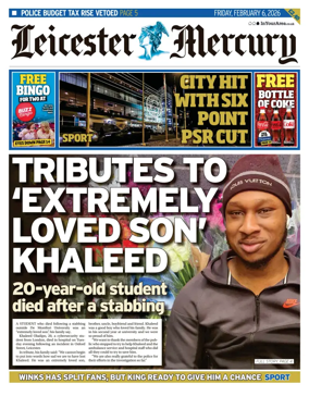 Cover of Leicester Mercury