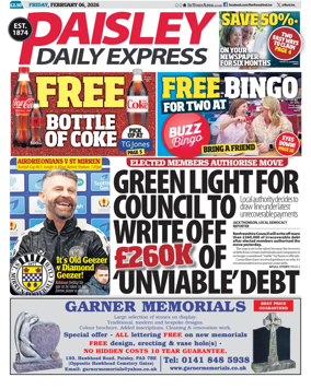 Cover of Paisley Daily Express