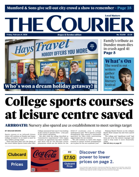 Cover of The Courier & Advertiser (Angus and Dundee)