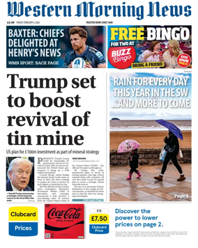 Cover of Western Morning News