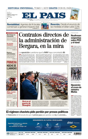 Cover of El Pais (Uruguay)