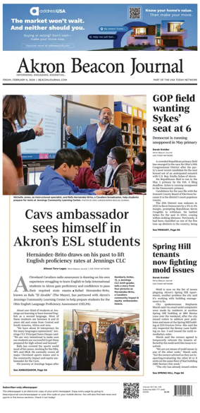 Cover of Akron Beacon Journal