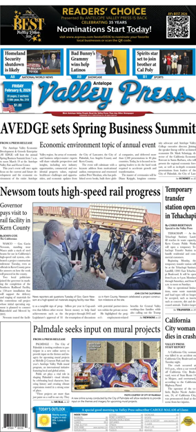 Cover of Antelope Valley Press