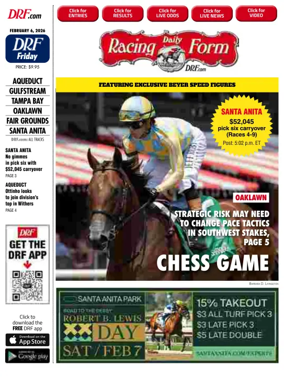 Cover of Daily Racing Form National Digital Edition