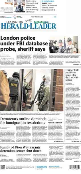 Cover of Lexington Herald-Leader
