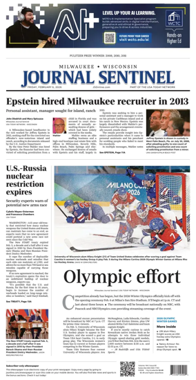 Cover of Milwaukee Journal Sentinel