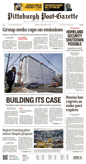 Cover of Pittsburgh Post-Gazette