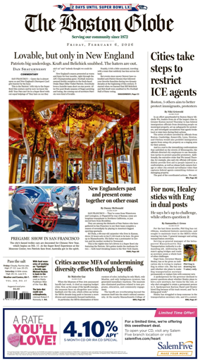 Cover of The Boston Globe