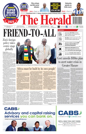 Cover of The Herald (Zimbabwe)