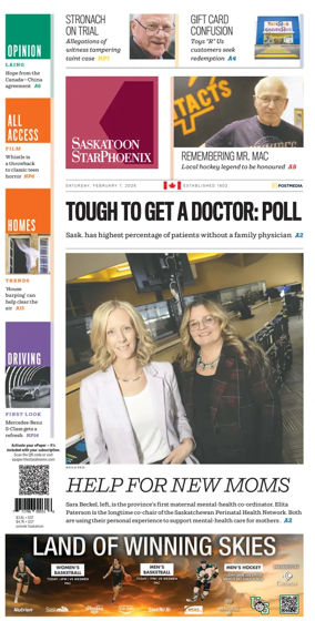 Cover of Saskatoon StarPhoenix