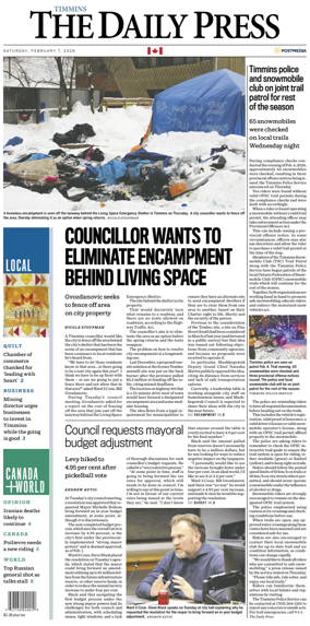 Cover of The Daily Press (Timmins)