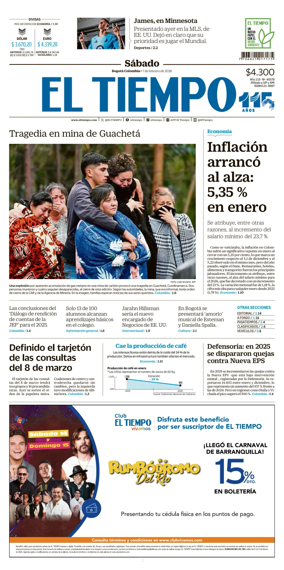 Cover of El Tiempo (Bogota)