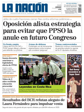 Cover of La Nacion (Costa Rica)