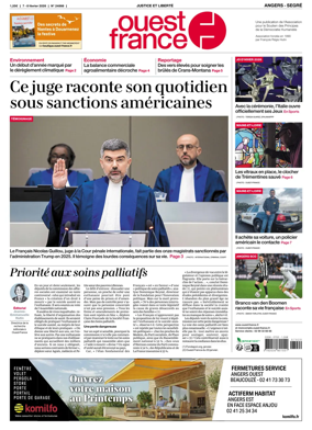 Cover of Ouest France (Angers / Segre)