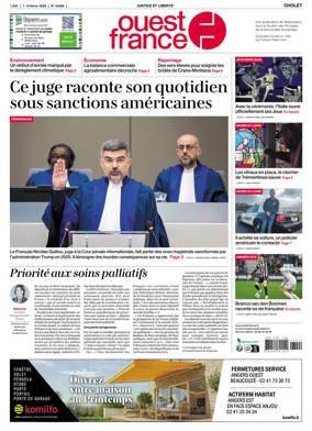 Cover of Ouest France (Cholet)