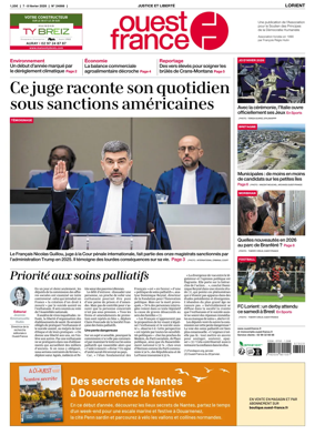 Cover of Ouest France (Lorient)