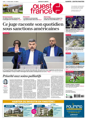 Cover of Ouest-France (Quimper Centre-Finistere)