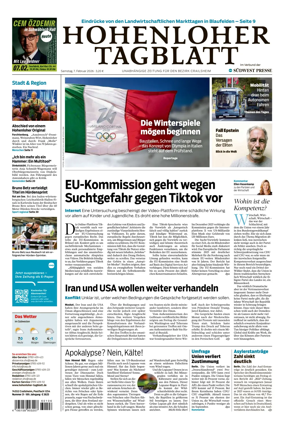 Cover of Hohenloher Tagblatt